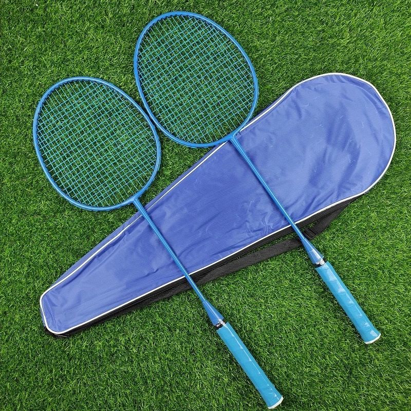 羽毛球拍 单拍 超轻一体碳素拍 学生耐用型比赛娱乐训练用拍 淡雅白