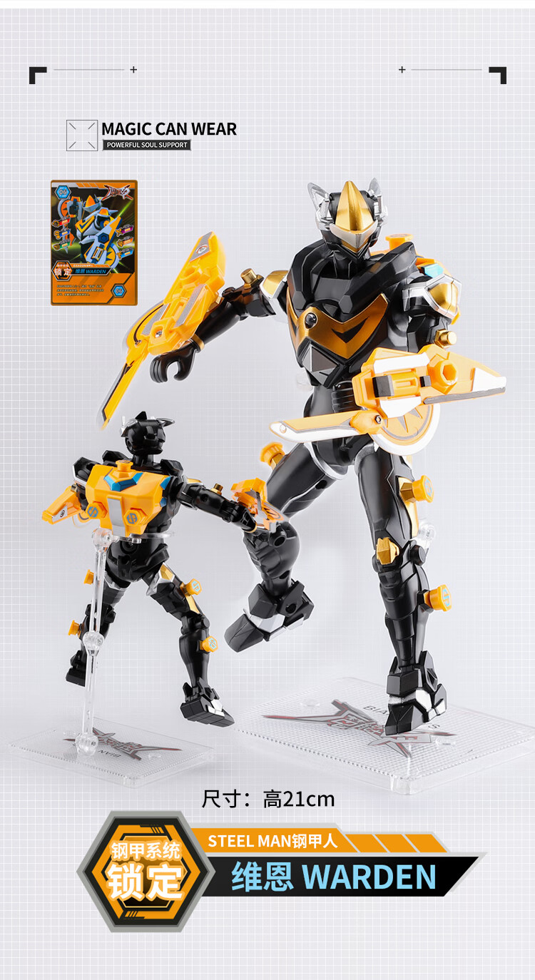 魔能圣甲 钢甲人金刚魔能动装维特泰德伊达希尔斯维恩机器人偶玩具