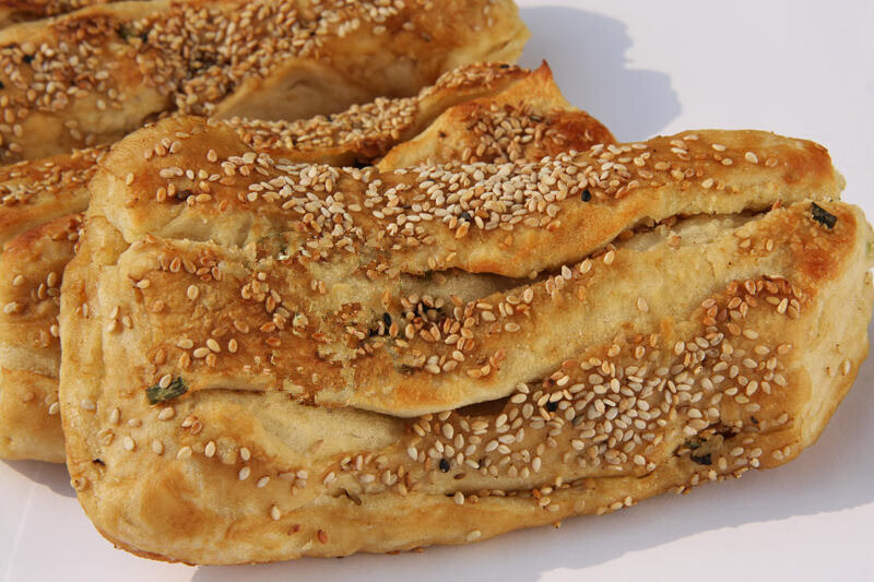 晨臻天门特产伢子锅盔猪油锅盔湖北江汉平原荆州小吃锅块5个125【图片