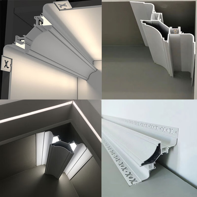 阴角灯石膏线条灯led发光顶角线形嵌入式灯带客厅无主灯明装阴角线型