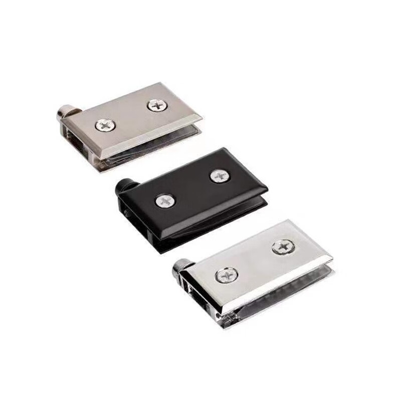 玻璃柜门铰链玻璃上下夹酒柜门展标柜玻璃合页上下转轴亮光一对价