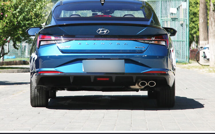 适用于2022款现代伊兰特尾翼改装专用于21款款专用烤漆飞机翼 碳纤纹