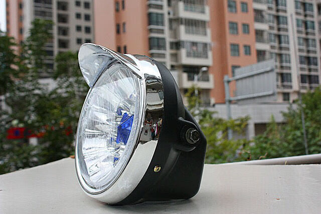 适用于电动三轮车大灯12v48v60v三轮摩托改装大灯总成led超亮强光前