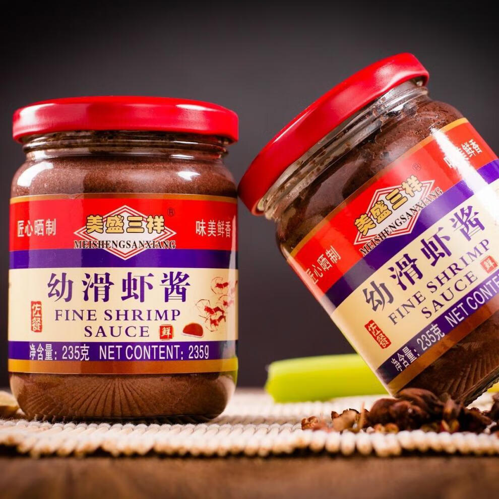 虾酱正宗天津产海鲜酱即食虾酱下饭酱拌饭酱佐餐幼滑虾酱美盛三祥虾酱