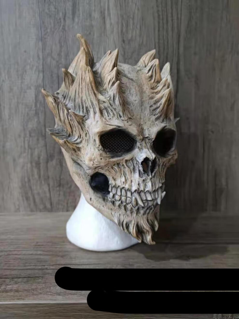 骷髅头骨战士面具死亡头骨面具恶魔头骨恐怖万圣节面具【图片 价格