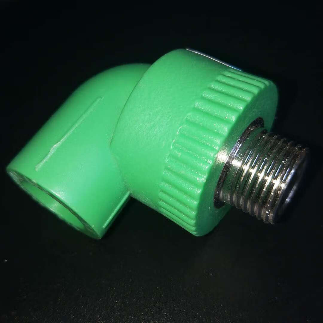 上海日丰绿色ppr水管配件4分6分1寸内丝外丝弯头三通直接热熔水管精品