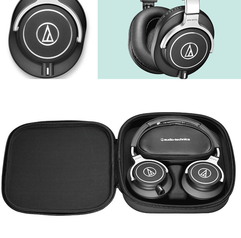 铁三角audiotechnicaath头戴式录音棚便携封闭式耳机m70x耳机