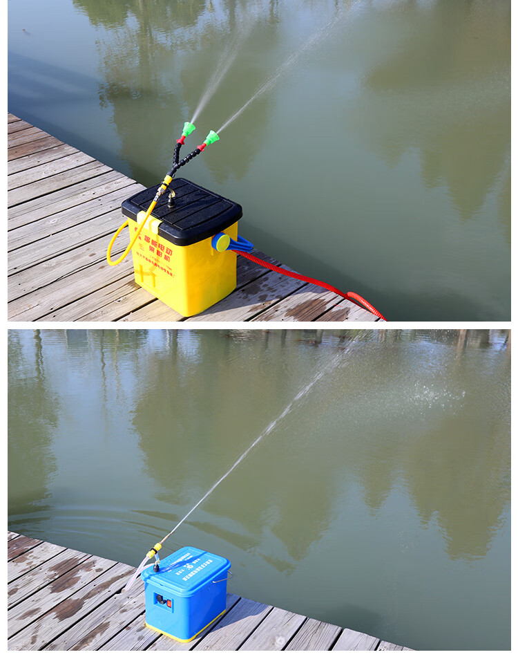 鱼塘消毒打药机撒药机船用喷药打药机自动12v高压打药机电瓶 5缸泵无