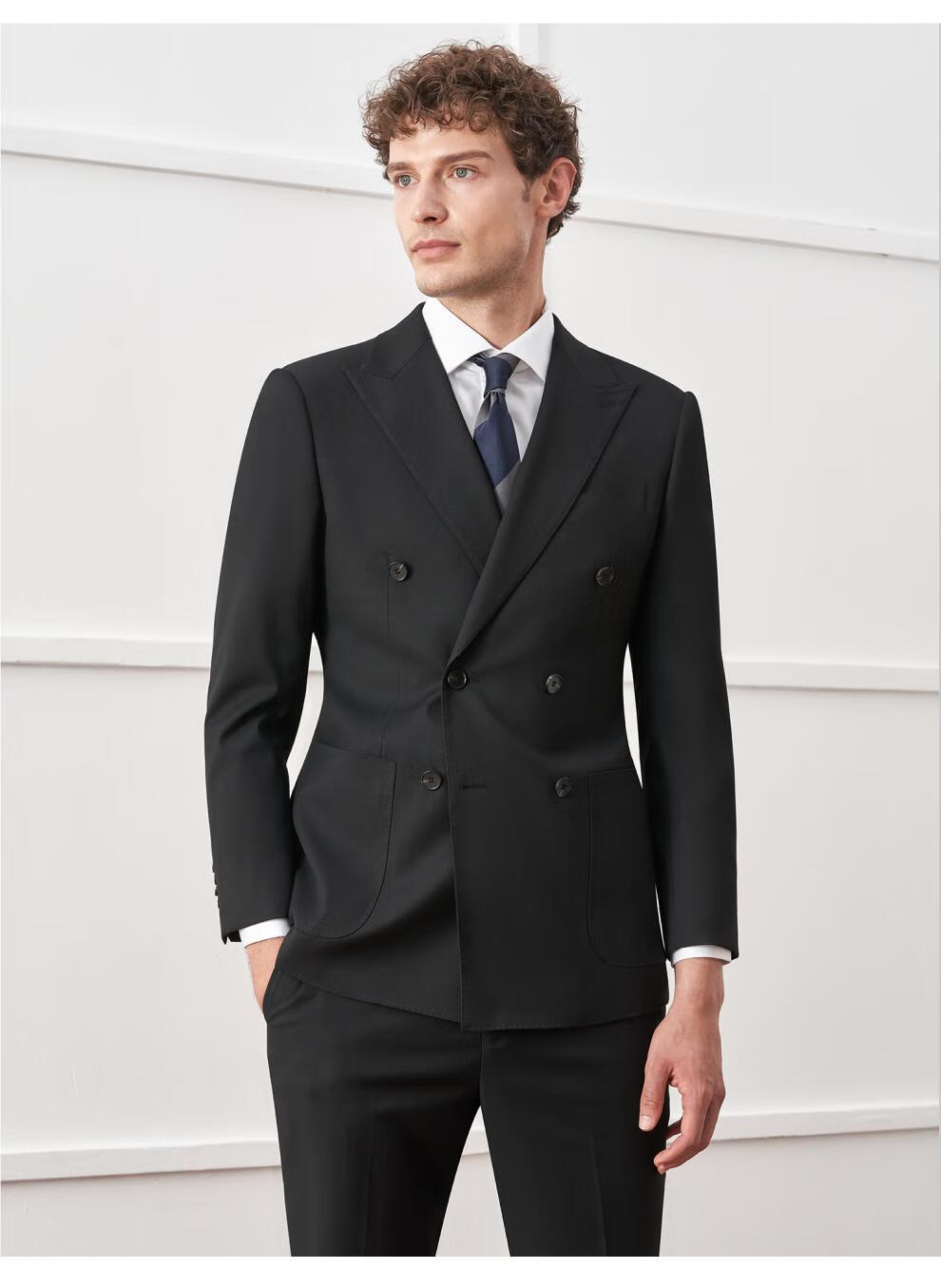 夫悟man&grasp高端轻奢侈品男装高档西服套装男双排扣商务西装男士