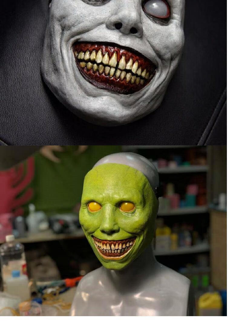 【旗舰自营】2022新款恐怖分子头套 万圣愚人节面具co驱魔人恐怖微笑