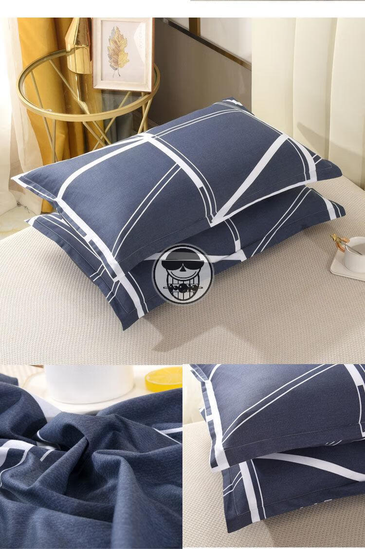 忱头套枕套家用枕套一对装学生单人宿舍枕套成人枕头套积木纯棉面料