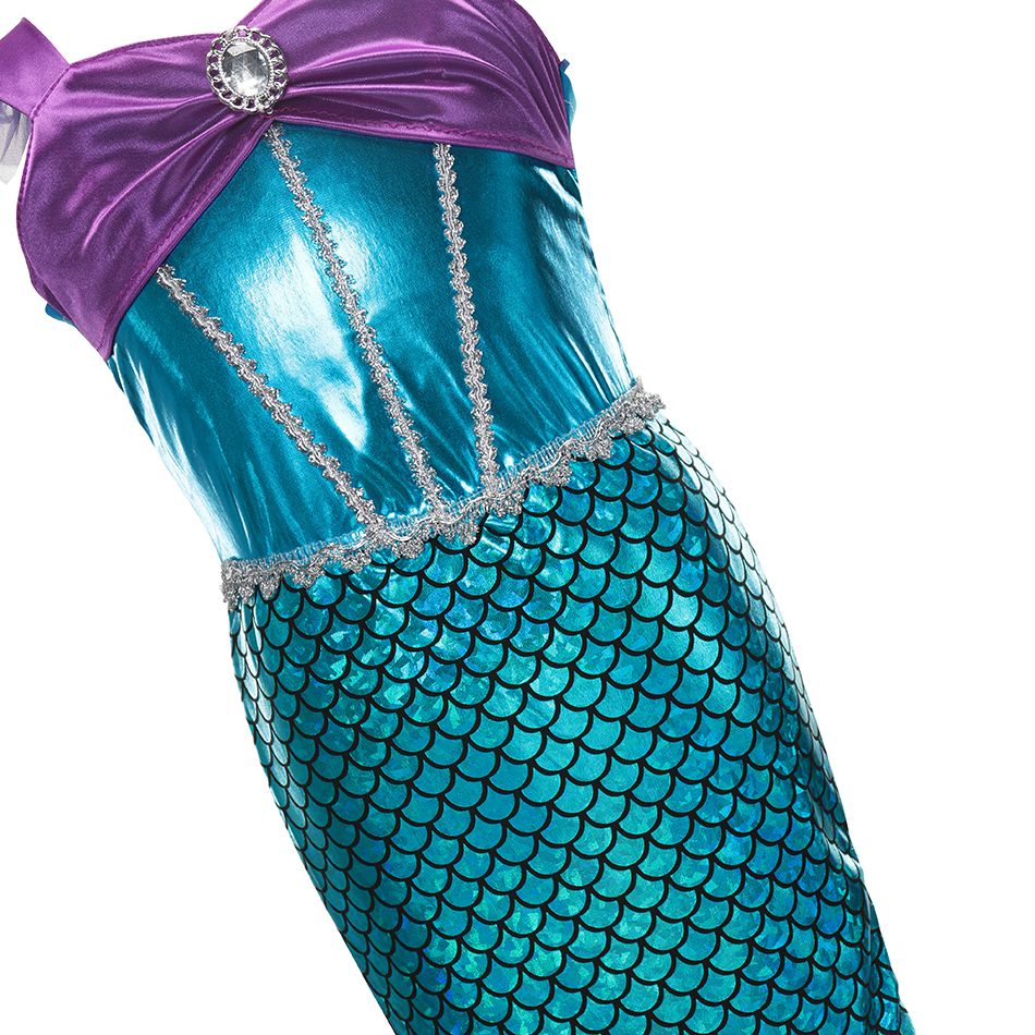 美人鱼服装美人鱼公主鱼尾裙六一万圣节衣服cosplay人鱼女童演出服