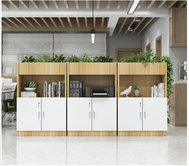 沙发隔断柜矮柜 办公室隔断花槽柜矮柜落地柜组合长条柜文件柜储物柜