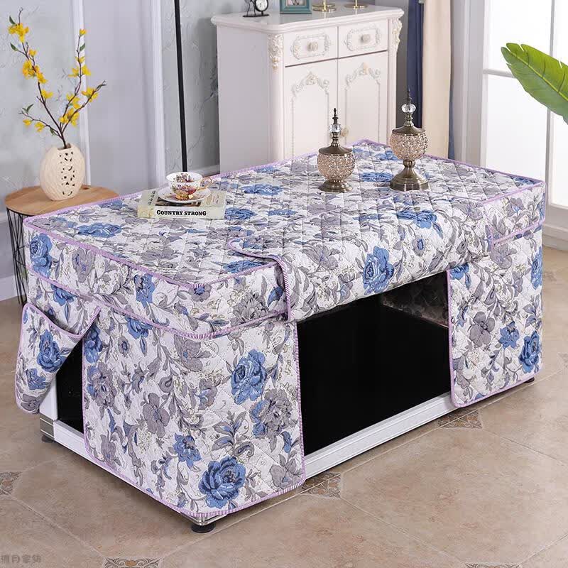 桌罩新款加厚冬季罩电暖炉桌套长方形茶几烤火罩电烤炉桌布运发炉套子
