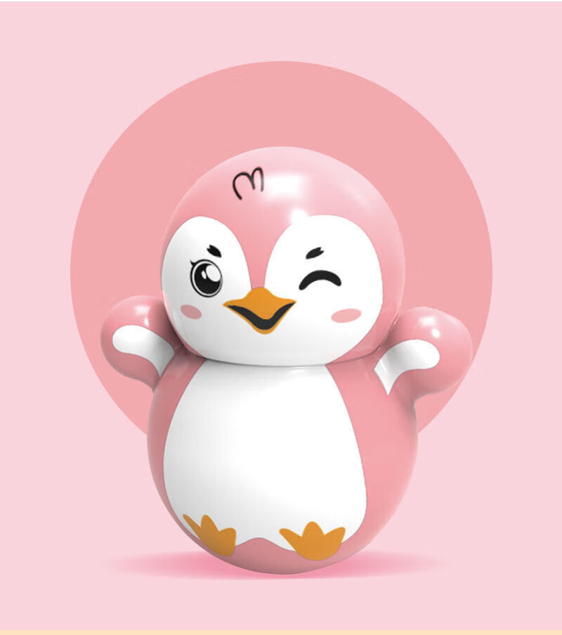 柏耐美网红同款蓝胖子不倒翁桌面小摆件解压玩具不倒翁多款混搭随机不