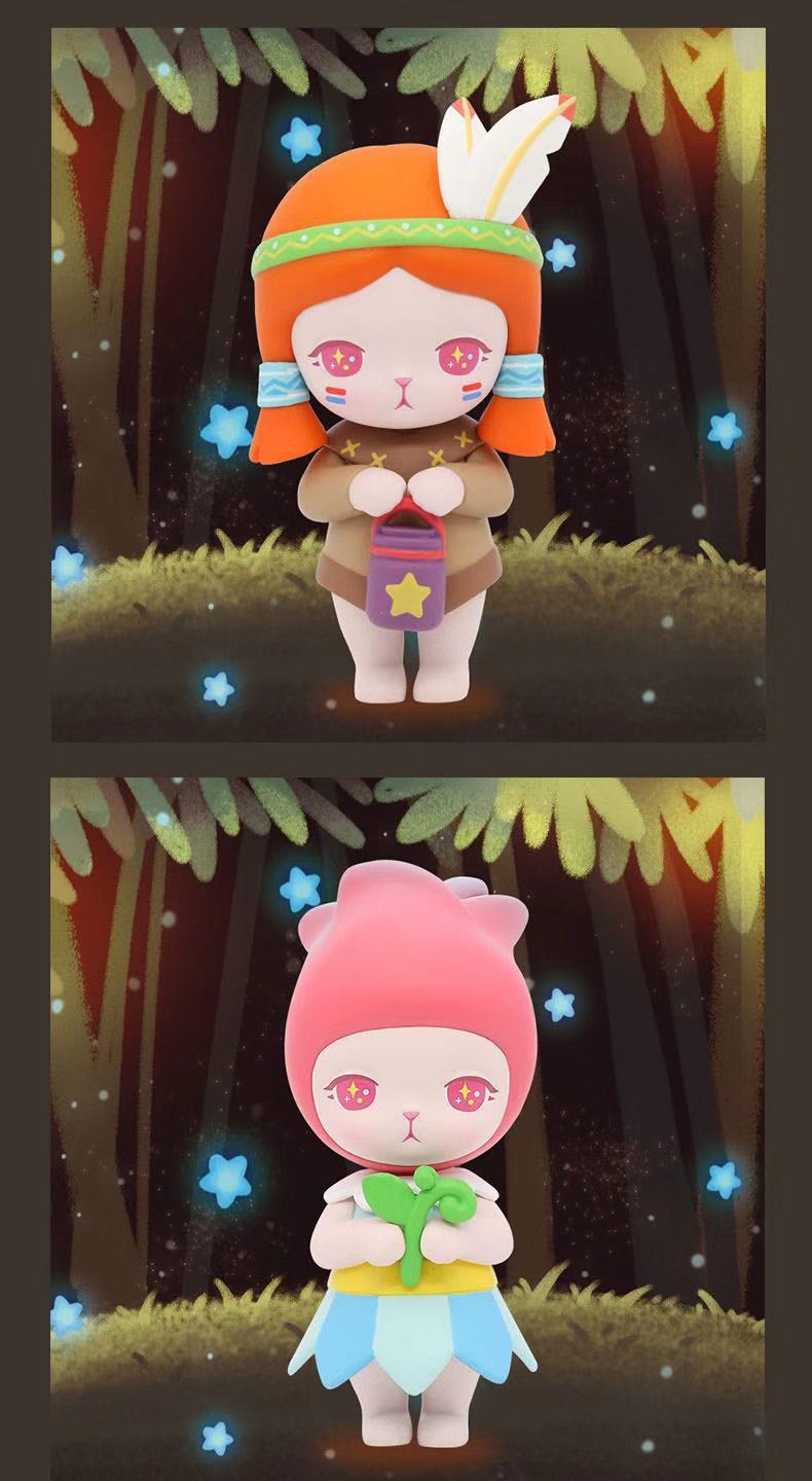 popmart泡泡玛特bunny兔子森林花精灵系列盲盒公仔 风铃花 保证