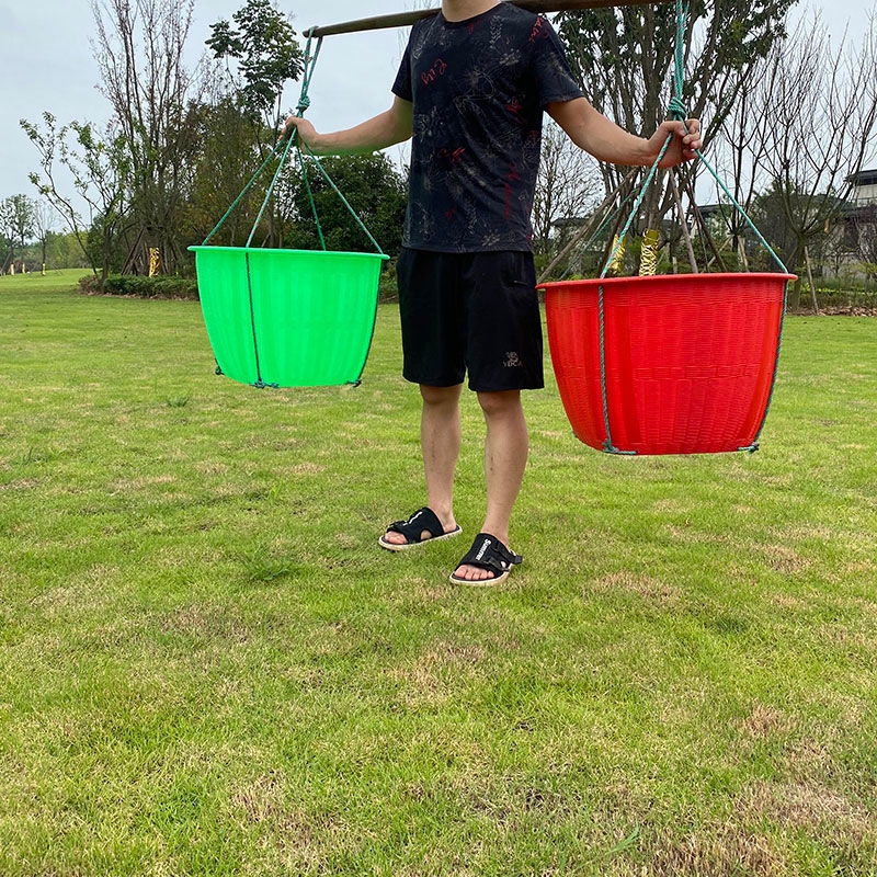 塑料箩筐挑水果担粮食稻谷玉米箩篼家用仿竹编萝兜收纳篮 喜事篮 新料