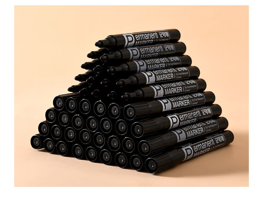 f油性大头笔记号笔批发100支装黑色速干防水不掉色物流快递大头笔旭泽