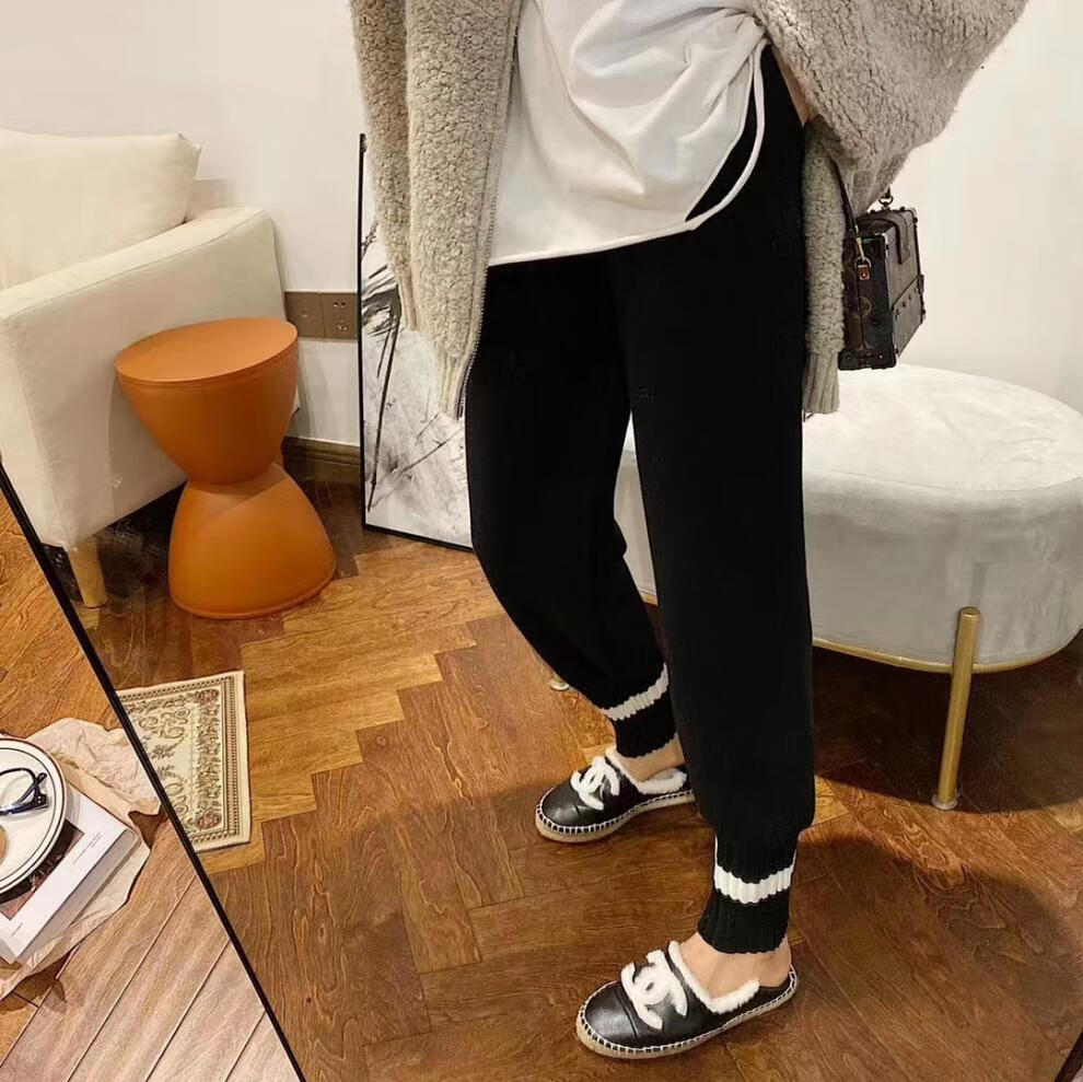 88760-【送运费险】烟管裤九分铅笔裤羊绒女奶奶秋冬打底外穿显瘦束脚裤 UGG黑色 均码(80-145斤均可)-详情图