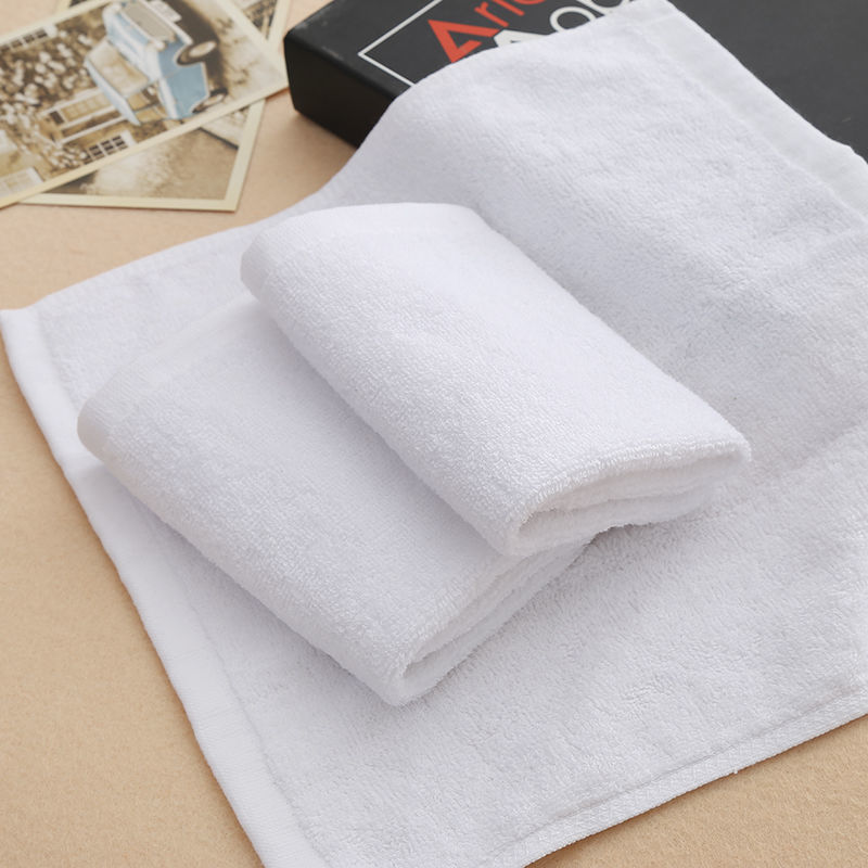 10条装棉白色小方巾纯棉酒店餐饮幼儿园餐厅擦手巾小白毛巾四10条装21