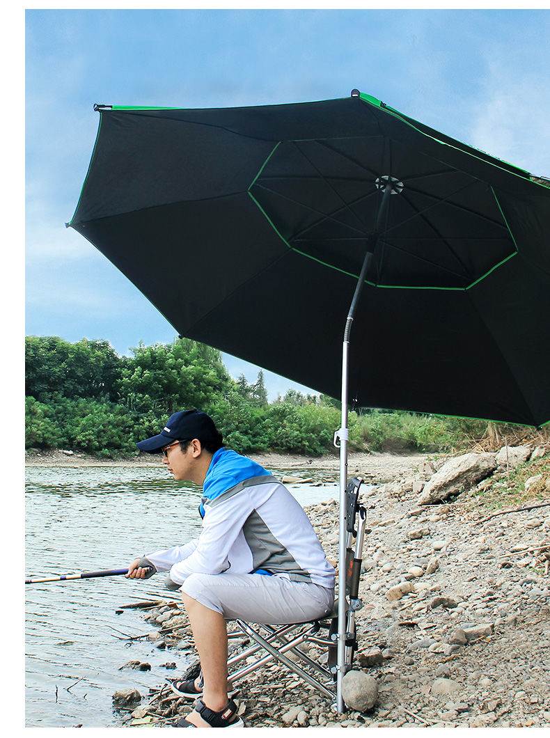 义乌懒人伞 义乌懒人伞渔之源钓鱼伞万向防雨垂钓伞遮阳伞折叠防晒钓