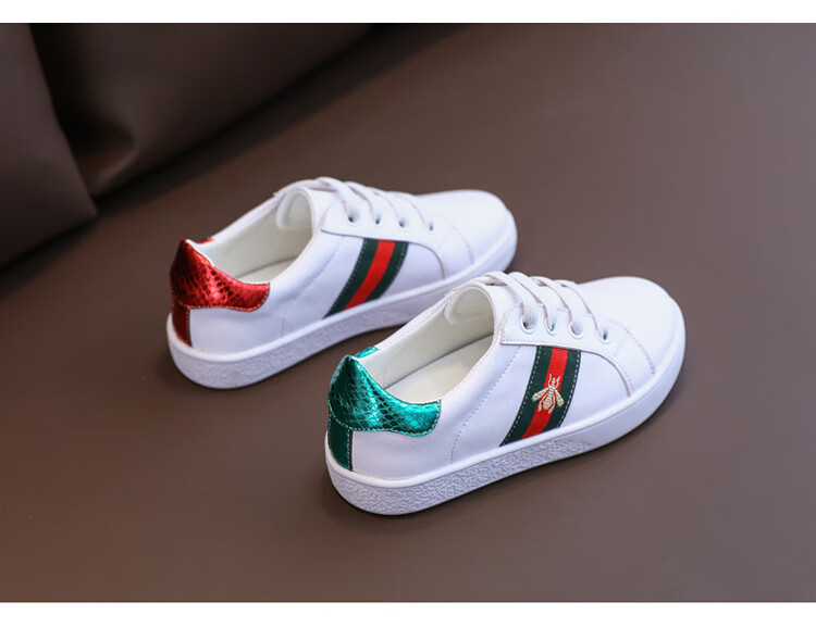 小蜜蜂男女童皮版鞋2020新款春秋小蜜蜂童鞋儿童小白鞋韩版女童鞋子