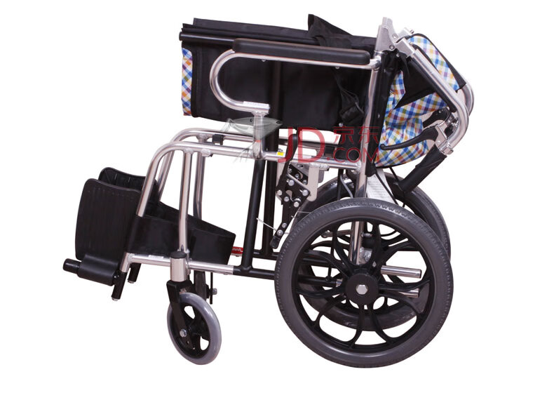 鱼跃手动轮椅车h032c铝合金手动轮椅车轻便携式折叠人免充气手推老年