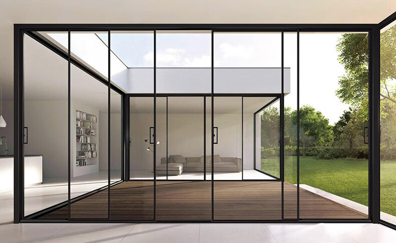 阳特派16极窄厨房推拉门中空钢化玻璃简约风三联动移门厕所隔断门平方