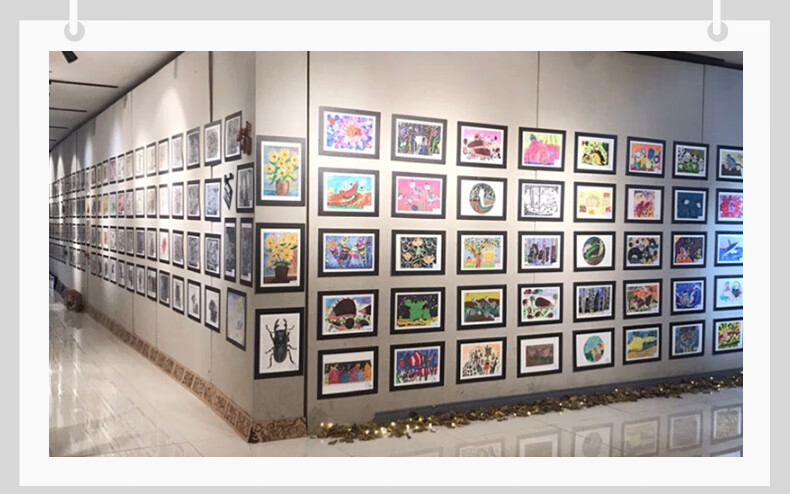 东茂 简易卡纸画框 儿童画展 卡纸相框 开纸画框挂墙 黄色 裱40x40正