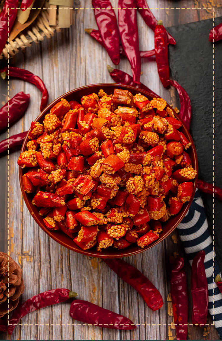 贵州特产芝麻香辣酥香脆椒油炸辣椒脆香辣脆香酥脆零食小吃138g1瓶