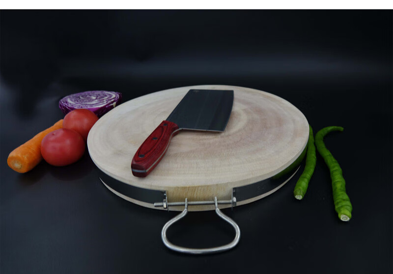 云南皂角树菜板厨房家用实木圆形加厚砧板不掉渣不染色菜墩 皂角树