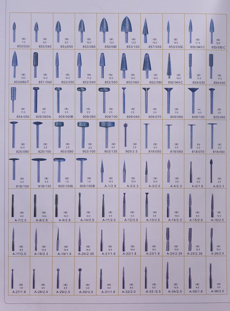牙科低速磨头金刚砂磨头磨片南韩打磨机用磨头牙科齿科材料853080一根