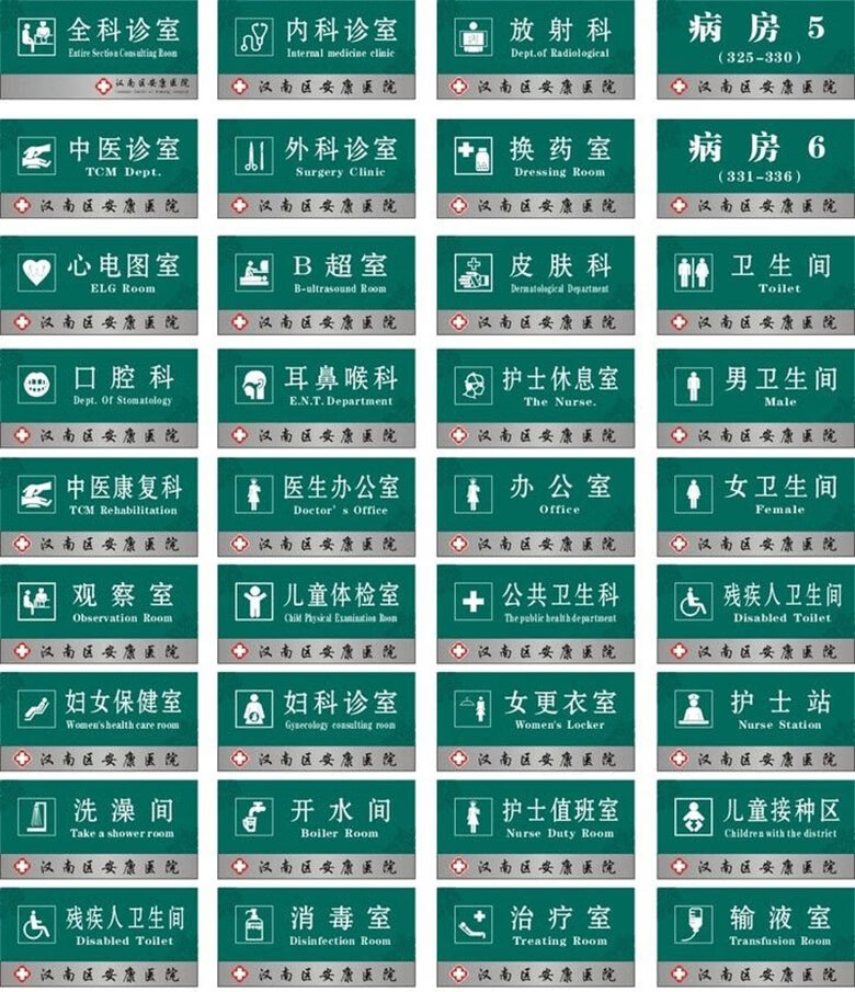 翠织星双面侧装亚克力医院科室诊所牌学校门牌办公室标牌年级可更换