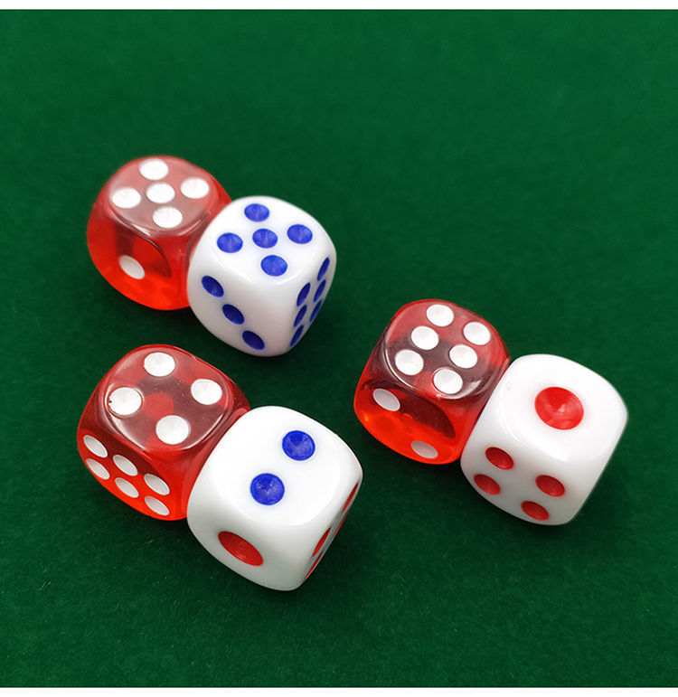 麻将机不透明骰子色子筛子甩子猴子红蓝色字自动麻将桌四口机配件 12