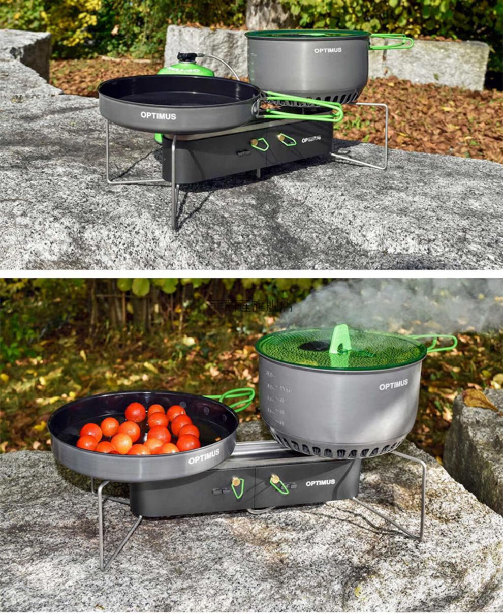 瑞典optimus双子星户外露营大火力双头炉轻量便携折叠稳压烧烤炉