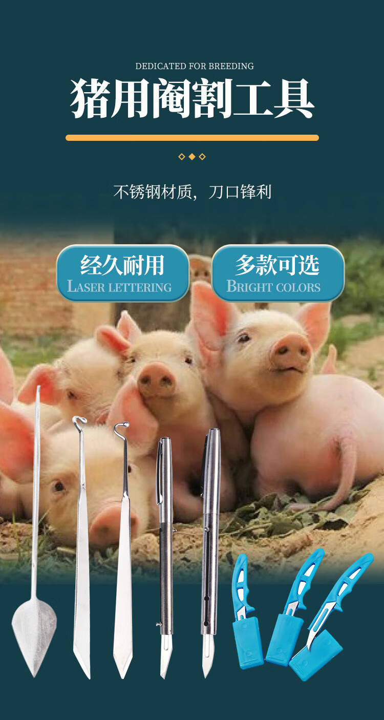兽用阉猪刀神器阉割刀笔式刀迷你阉猪刀阉猪工具敲猪刀去势刀 12*48一