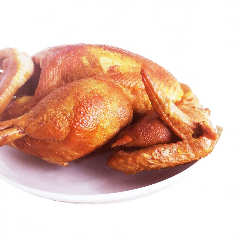 上海可发空运人参百草鸡烧鸡新鲜三黄鸡750g整只东北扒鸡酱香风味