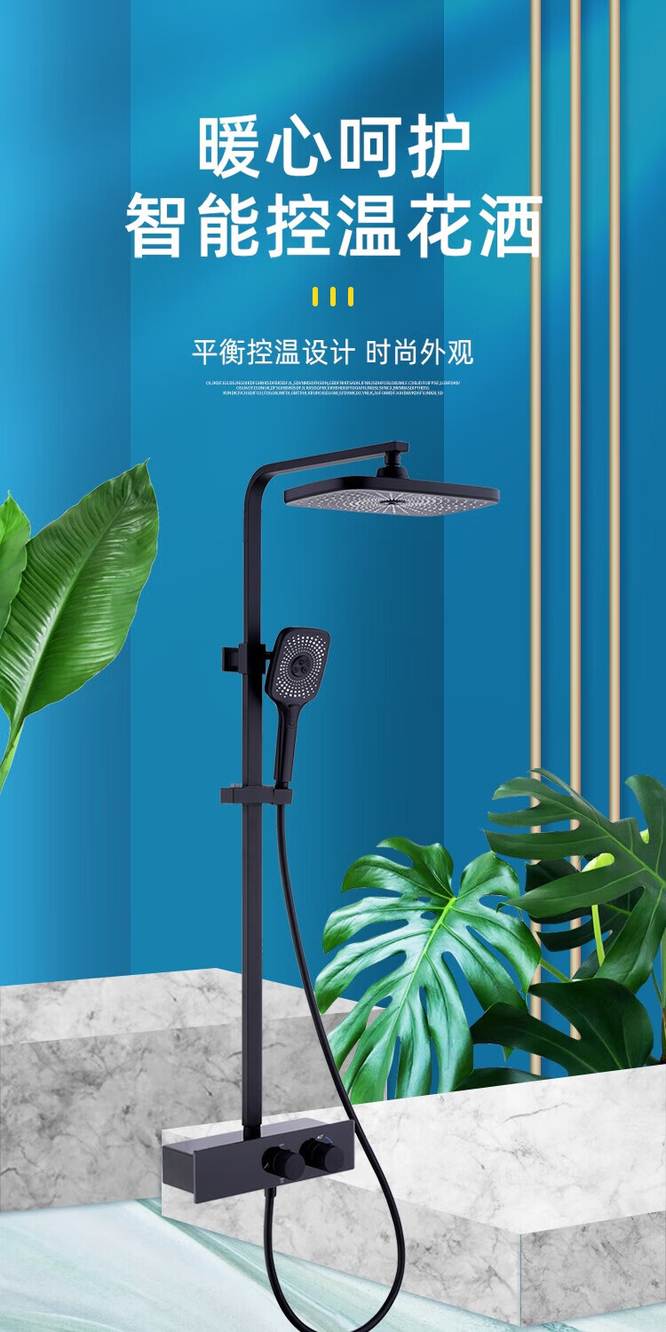 汉斯格雅(hansgrohe)汉斯格雅恒温境雨挂壁式冷热水花洒飞雨瀑 白色