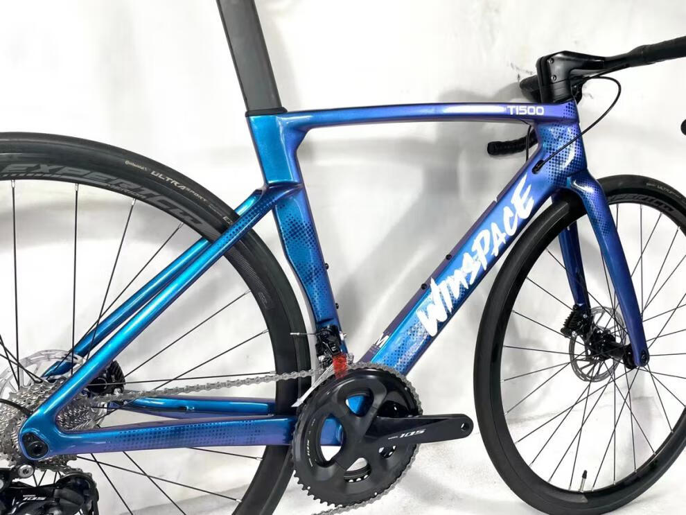 银贝斯公路车winspace t1500d银贝斯油碟公路车105碳纤维公路车架前叉