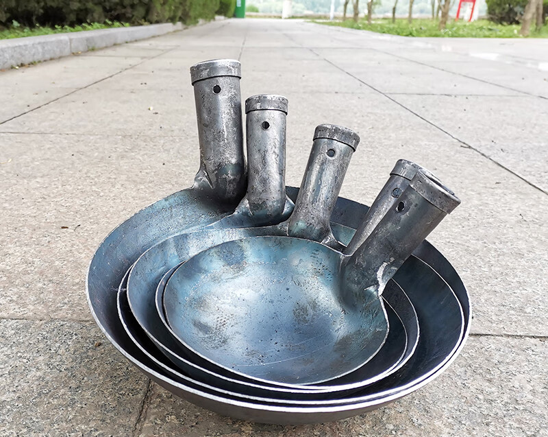 掏粪勺大铁勺子漏勺挖泥工业用勺料勺老式舀水泥勺头饲料铁瓢 直径15