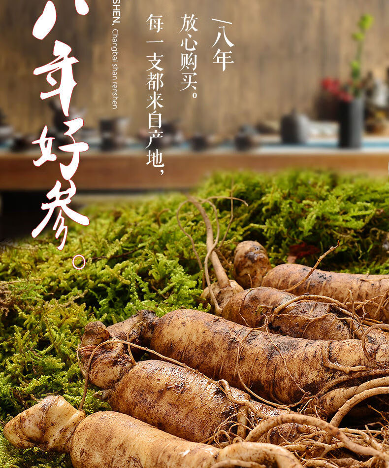 12年野生带土大鲜参吉林通化林下野山参长白山人参东北特产810年2支