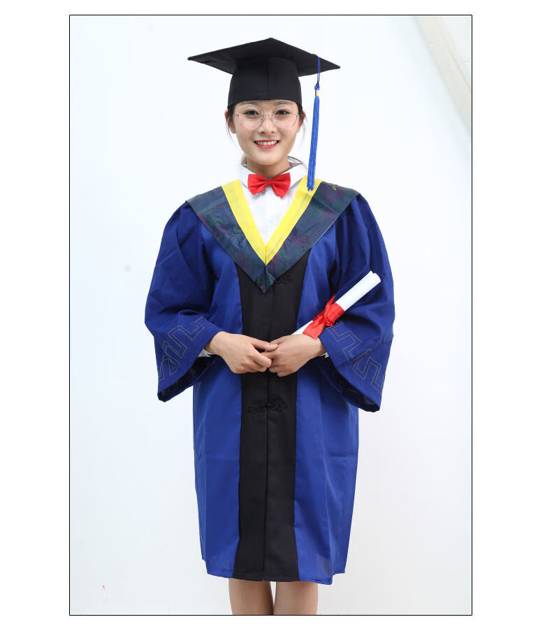 【京选品质】步雳硕士服学士服毕业礼服大学生男女女学院风文科理科