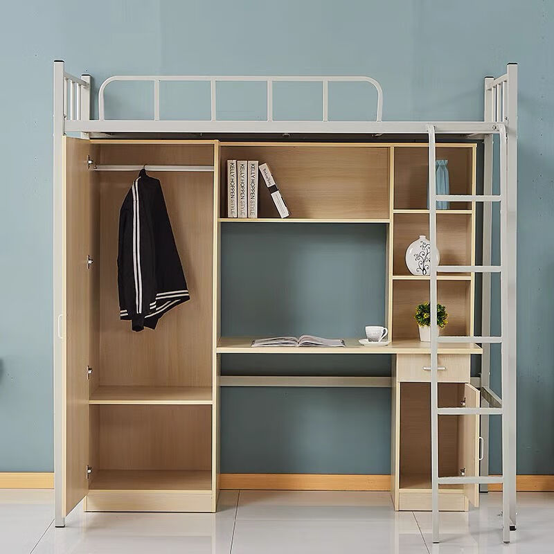 大学宿舍床上床下桌宿舍床员工学生单人公寓床铁艺高架床成年上铺下桌