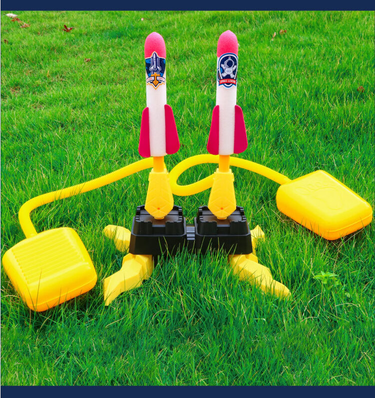 穿天猴冲天炮冲天火箭玩具儿童脚踩弹射飞天小火箭发射筒冲天炮发光