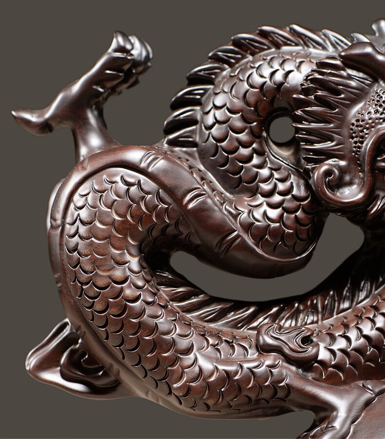 雕刻龙行天下龙戏珠开业礼品客户朋友办公室客厅家居摆件龙行天下3892