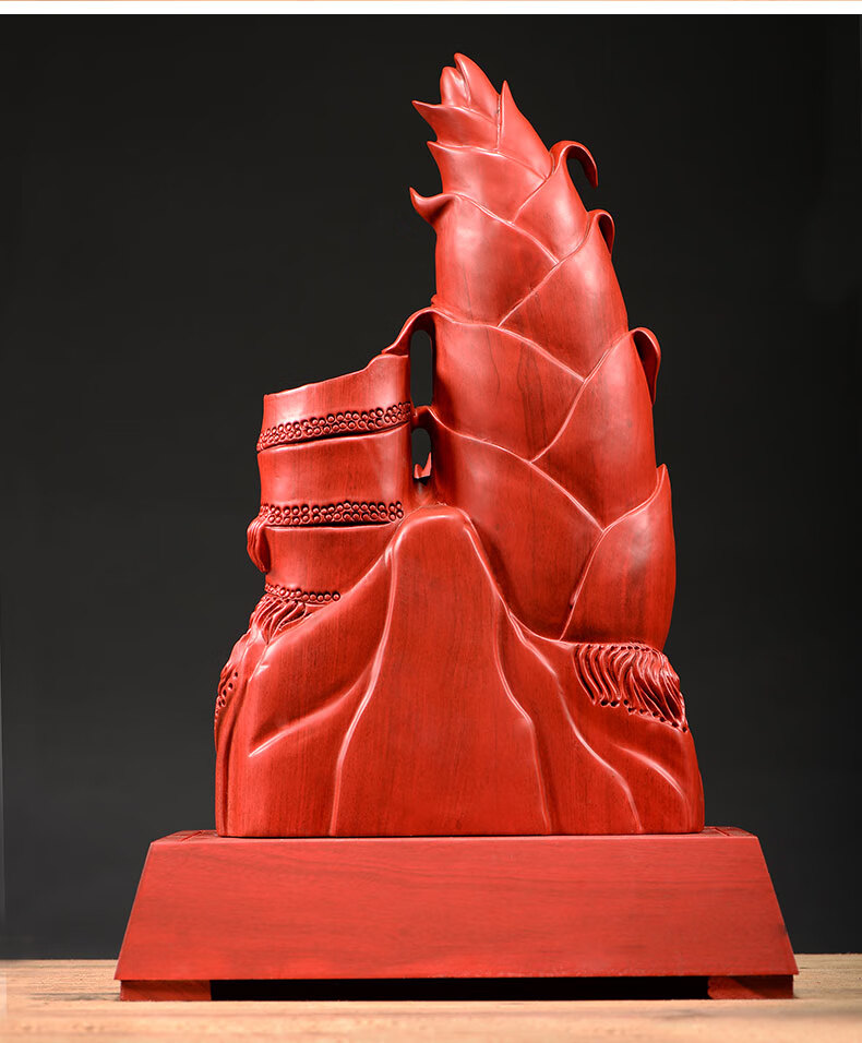 竹子摆件步步高升办公室桌面摆设家居客厅乔迁木头仿古摆设红木工艺