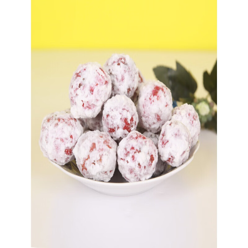 糖雪球糖炒鲜雪花山楂球霜糖山楂雪红果滚雪球炒冰糖葫芦500g一份一份