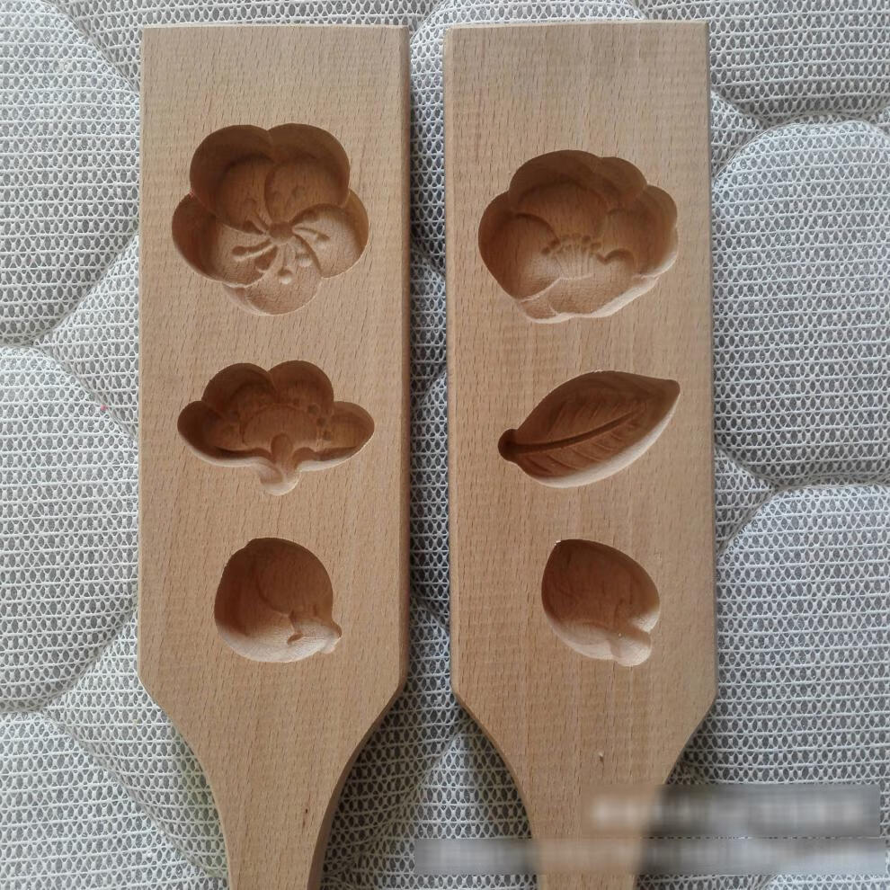 日式和果模花馒头模具面食花样花馍手工糕点压花模型青团花叶模子儿童