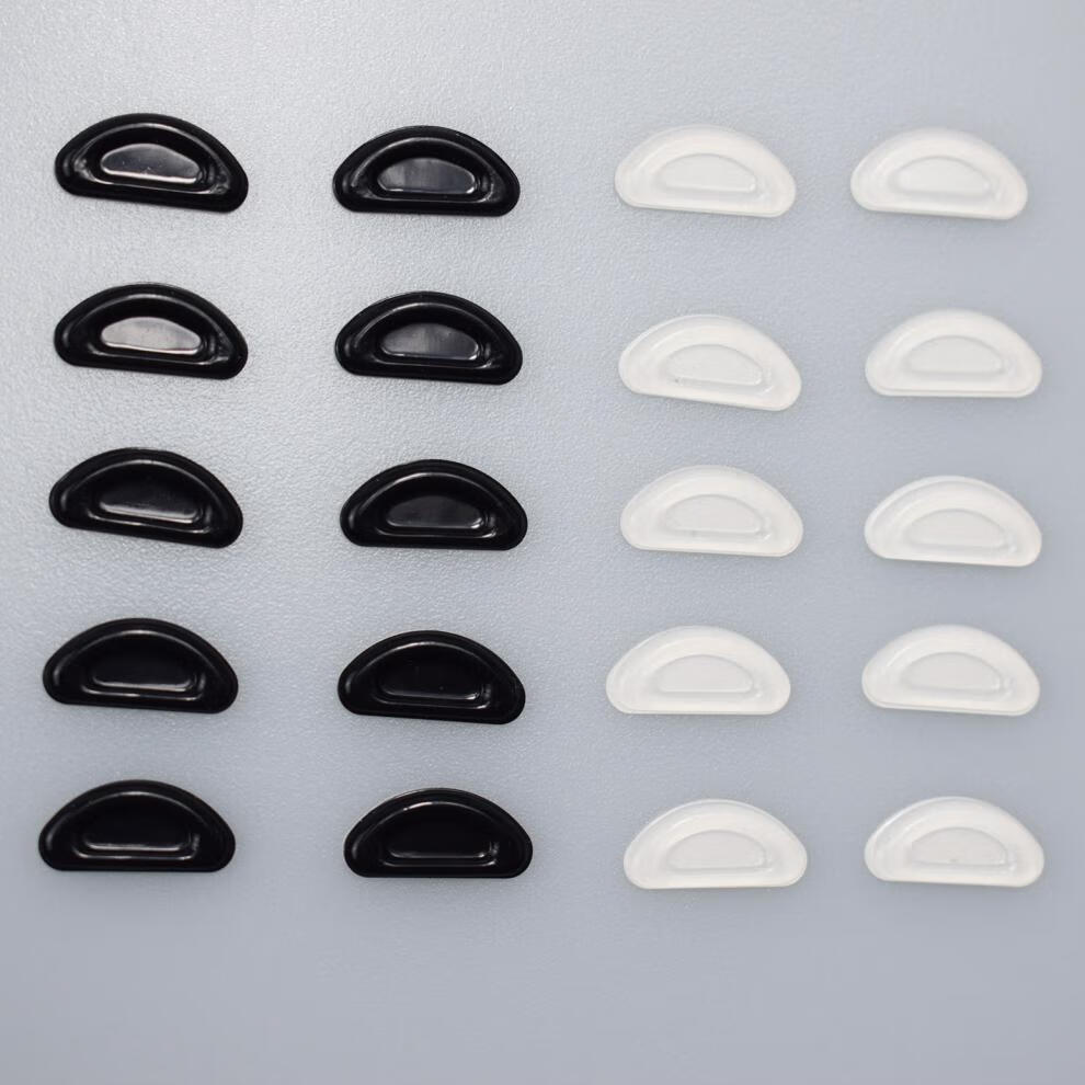 蒂霏祯硅胶板材眼镜鼻垫半月形鼻垫防滑鼻垫眼镜增高鼻托眼镜配件黑色