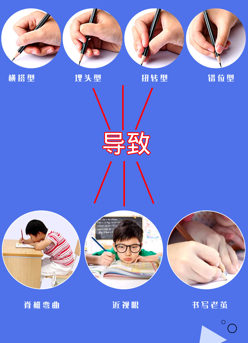 晨光洞洞铅笔矫正握姿小学生铅笔学生专用铅笔hb三角杆洞洞笔儿童铅笔